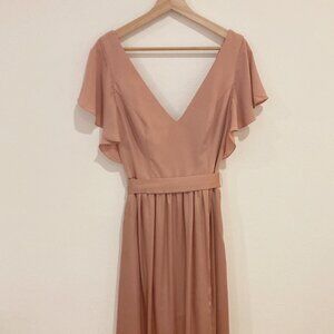 David's Bridal V-Neck Bridesmaid Dress - 8